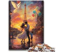 Puzzles pour Adultes 1 000 Couples Qui s'embrassent Un défi à relever, mais Amusant et Humoristique Cadeau d'anniversaire, décoration Murale, 50x75cm