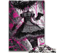 Puzzles pour Adultes 1 000 Filles Gothiques animées Un défi à relever, mais Amusant et Humoristique Cadeau d'anniversaire, Cadeaux, décoration Murale, 50x75cm