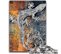 Puzzles pour Adultes, 1 000 Geckos aquarelles, Jeux d'activités familiales stimulants, Jouets à Faire soi-même pour décoration Murale, Cadeaux, 50x75cm