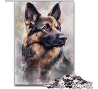 Puzzles pour Adultes : 1 000 Images aquarelles représentant Un Berger Allemand, Un défi Difficile et Impossible pour Les Adolescents (Taille : 50 x 75 cm)