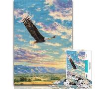 Puzzles pour Adultes 1 000 Jeux d'aigles fantastiques pour Adolescents Jeu Stimulant pour Tous Les âges Cadeaux pour Hommes et Femmes 38x26cm