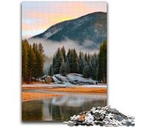 Puzzles pour Adultes 1 000 Magnifiques Montagnes et Lacs Difficile à réaliser, mais Amusant et Humoristique Cadeau d'anniversaire, Cadeaux, décoration Murale 50x75cm