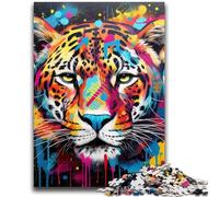 Puzzles pour Adultes 1 000 Mots Graffiti léopard, Jeu Stimulant, idéal comme Cadeau pour Toute la Famille (26x38cm)