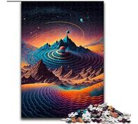 Puzzles pour Adultes : 1 000 Nuages Bleu foncé et Rouge, Jeu Familial interactif, décoration d'intérieur à Faire soi-même, Casse-tête Stimulant (Taille 26x38cm)