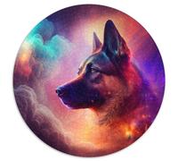 Puzzles pour Adultes : 1 000 pièces de Papier Rond représentant Un Berger Allemand. Un Casse-tête Stimulant pour Les Adolescents. Parfait pour la décoration intérieure ou comme Cadeau