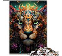 Puzzles pour Adultes : 1 000 pièces en Bois représentant Un léopard Africain, Un Casse-tête Stimulant pour Les Adolescents, Un Jeu interactif et Amusant en Famille(1 000 pièces, 50 x 75 cm)