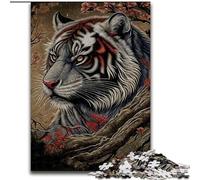 Puzzles pour Adultes, 1 000 pièces en Bois représentant Un Tigre, Un Casse-tête Stimulant pour Les Adolescents, idéal pour la décoration intérieure ou comme Cadeau(1 000 pièces, 50x75cm)