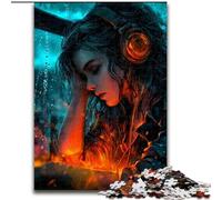 Puzzles pour Adultes, 1 000 pièces, Femme écoutant de la Musique Chaque pièce est Unique Jeu Familial Stimulant (Taille 50x75cm)