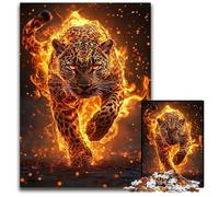 Puzzles pour Adultes, 1 000 pièces, Jeux de Puzzle Tigre Flamme, Jouets, Cadeau, pour renforcer l'amour Entre Couples, à partir de 14 Ans, 50x75cm