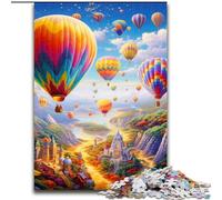 Puzzles pour Adultes, 1 000 pièces, montgolfières colorées, Parfait pour Les Adolescents, Les Liens familiaux, Les Casse-têtes et Les décorations d'intérieur DIY (Taille : 50x75cm)