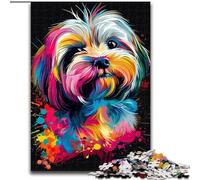 Puzzles pour Adultes, 1 000 pièces, Motif Chien Bichon Havanais, Jeu de décoration Stimulant pour Le Cerveau, Jouet interactif Familial (Taille : 26x38cm)