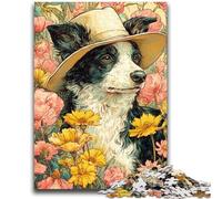 Puzzles pour Adultes 1 000 pièces, Motif Cow-Girl et Fleurs Sauvages, Jeux d'activités familiales stimulants, Jouets à Faire soi-même pour décoration Murale, Cadeaux, 50 x 75 cm