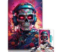 Puzzles pour Adultes, 1 000 pièces, Motif crânes, pour Adolescents, Cadeaux, Jeu éducatif, défi, Collection d'artistes, Beaux-Arts, 26x38cm