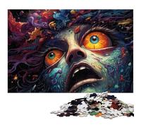 Puzzles pour Adultes 1 000 pièces Puzzles d'art psychédélique colorés pour Adultes et Enfants Puzzle en Papier Jouet éducatif 1 000 pièces (38 x 26 cm)