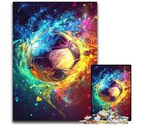 Puzzles pour Adultes, 1 000 pièces, Puzzles en Bois Space Football, Design Complexe pour Adolescents, décoration DIY et Divertissement Stimulant pour Le Cerveau, 50x75cm