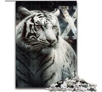 Puzzles pour Adultes, 1 000 pièces, Tigre Blanc, Un Casse-tête Stimulant pour Adolescents, Parfait pour la décoration intérieure ou comme Cadeau 50x75cm
