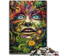 Puzzles pour Adultes, 1 000 pièces, Visages psychédéliques, Jeux d'activités familiales stimulants, Jouets à Faire soi-même pour décoration Murale, Cadeaux, 26x38cm