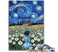 Puzzles pour Adultes 1 000 pissenlits sous Le Ciel Nocturne Un défi à relever, mais Amusant et Humoristique Cadeau d'anniversaire, décoration Murale, 26x38cm