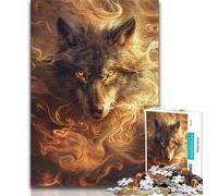 Puzzles pour Adultes 1 000 Portraits de Loups fantastiques, idéal comme Cadeau pour Toute la Famille (Taille 38x26cm)