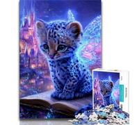 Puzzles pour Adultes 1 000 Puzzles bébé léopard pour Adultes, éducatifs et éducatifs, idéal comme Cadeau pour Toute la Famille (Taille 38x26cm)