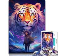 Puzzles pour Adultes 1 000 Puzzles colorés représentant des Tigres, idéals comme Cadeau pour Toute la Famille (Taille 75x50cm)