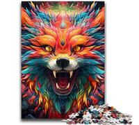 Puzzles pour Adultes, 1 000 Puzzles de Renards colorés pour Adolescents, Jeux stimulants, décoration Murale, Cadeaux d'anniversaire et de Noël Uniques (26x38cm)