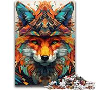 Puzzles pour Adultes, 1 000 Puzzles de Renards colorés pour Adolescents, Jeux stimulants, décoration Murale, Cadeaux d'anniversaire et de Noël Uniques (50x75cm)
