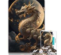 Puzzles pour Adultes 1 000 Puzzles Dragons Courageux pour Adolescents Jeu Stimulant pour Tous Les âges Cadeaux pour Hommes et Femmes 38x26cm