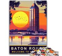 Puzzles pour Adultes 1 000 Puzzles du Front de mer de Baton Rouge, Un Jeu Stimulant idéal pour Toute la Famille (50x75cm)