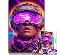 Puzzles pour Adultes 1 000 Puzzles Guerriers Néon pour Adultes, pour Un Jeu éducatif, Un défi, Un Jouet à Offrir en Cadeau à Toute la Famille (Taille 75x50cm)