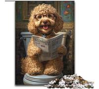 Puzzles pour Adultes 1 000 Puzzles impossibles Happy Goldendoodle pour Anniversaires, fêtes et Occasions spéciales (Taille 26x38cm)