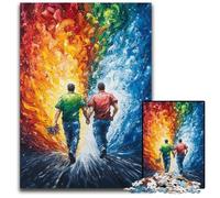Puzzles pour Adultes 1 000 Puzzles, Peinture à l'huile Gay, Jeux éducatifs, avec Affiche et fiche de Questions-réponses, pour Les 14 Ans et Plus, 50 x 75 cm
