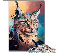 Puzzles pour Adultes : 1 000 Puzzles Spirit Lynx impossibles pour Adultes, stimulants et divertissants, activité familiale (Taille : 38 x 26 cm)