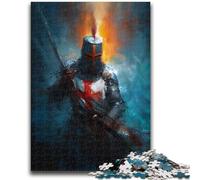 Puzzles pour Adultes 1 000 Tableaux de Chevaliers médiévaux Puzzle pour Adultes, éducatif et idéal comme Cadeau pour Toute la Famille (75x50cm)