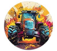 Puzzles pour Adultes : 1 000 tracteurs colorés, Puzzles Difficiles pour Adultes, œuvres d'art, décoration, Jouet Intelligent pour Jeux d'intérieur en Famille 67,5 x 67,5 cm