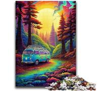 Puzzles pour Adultes 1 000 Voitures Fluo dans la Nature Difficile à réaliser, mais Amusant et Humoristique Cadeaux d'anniversaire et Cadeaux Uniques 50x75cm