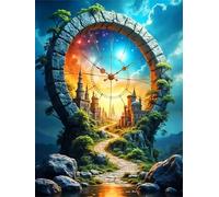 Puzzles pour Adultes 100 Pièces Puzzles pour Adultes Jeu éducatif Challenge 100 Puzzle Amusants en Famille - Routes de la Cité de l'horloge Fantastique