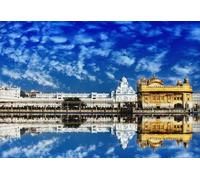 Puzzles pour Adultes 100 pièces Temple d'or Indien sous Ciel Bleu 45,5 x 35,5 cm