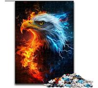 Puzzles pour Adultes 1000 Aigles de Glace et de Feu Puzzles en Bois, pour Les Parents, Les Amoureux et Les Amis - 14 Ans et Plus 1000 pièces(50x75cm)