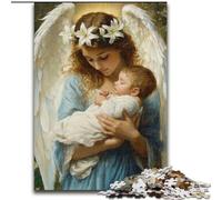Puzzles pour Adultes 1000 Anges Tenant Un Enfant, Jeu Familial Anti-Stress, défi Difficile, Une œuvre d'art pour Les 14 Ans et Plus 50x75cm
