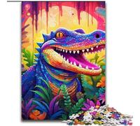 Puzzles pour Adultes 1000 Animaux Crocodiles du Nil Puzzles 1000 pièces pour Adultes Casse-tête DIY Stimulant, Jeu Familial interactif (Taille 26x38cm)
