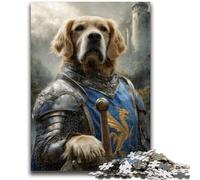 Puzzles pour Adultes 1000 Animaux Golden Retriever Jeu éducatif Familial Offrez des Cadeaux pour Toute la Famille à partir de 14 Ans 26x38cm
