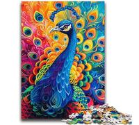 Puzzles pour Adultes, 1000 Animaux, Paon, Jeux d'activités familiales stimulants, Jouet à Faire soi-même pour décoration Murale, Cadeaux, 50x75cm