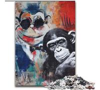 Puzzles pour Adultes 1000 Animaux, singes, Jeu créatif pour la Famille et décoration d'intérieur, Cadeau de Noël idéal pour Les Adolescents (Taille 50x75cm)