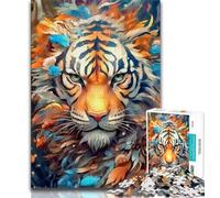 Puzzles pour Adultes 1000 Animaux Tigres colorés Puzzle 1000 pièces, Jeux Amusants Chaque pièce est Unique - Jeu Familial Stimulant et Amusant (Taille 75x50cm)