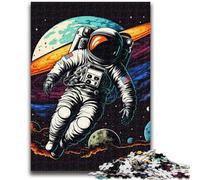 Puzzles pour Adultes 1000 astronautes dans l'espace Jeux éducatifs Décoration de la Maison Jeu éducatif pour Anniversaire, Noël 38x26cm