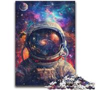 Puzzles pour Adultes 1000 astronautes Jeu Familial Soulagement du Stress Défi Difficile Cadeaux du Père Noël Secret 26x38cm