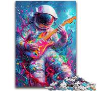 Puzzles pour Adultes 1000 astronautes psychédéliques Convient aux 14 Ans et Plus Jeu de Jouets intellectuels Jeu éducatif pour Anniversaire et Noël 26x38cm