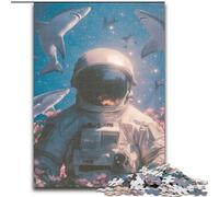 Puzzles pour Adultes 1000 astronautes spatiaux, adaptés aux Personnes de 14 Ans et Plus, Jeux éducatifs, Cadeaux du Père Noël Secret (Taille 26x38cm)