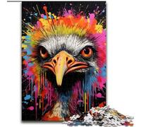 Puzzles pour Adultes 1000 autruches en Bois, idée Cadeau de Noël, Illustration Humoristique, Illustration détaillée 50x75cm, fête d'anniversaire pour Hommes Femmes